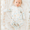 Cherished Arrivals Zip Footie - Blue by Luna and Arlo - Magnolia BabyFootie