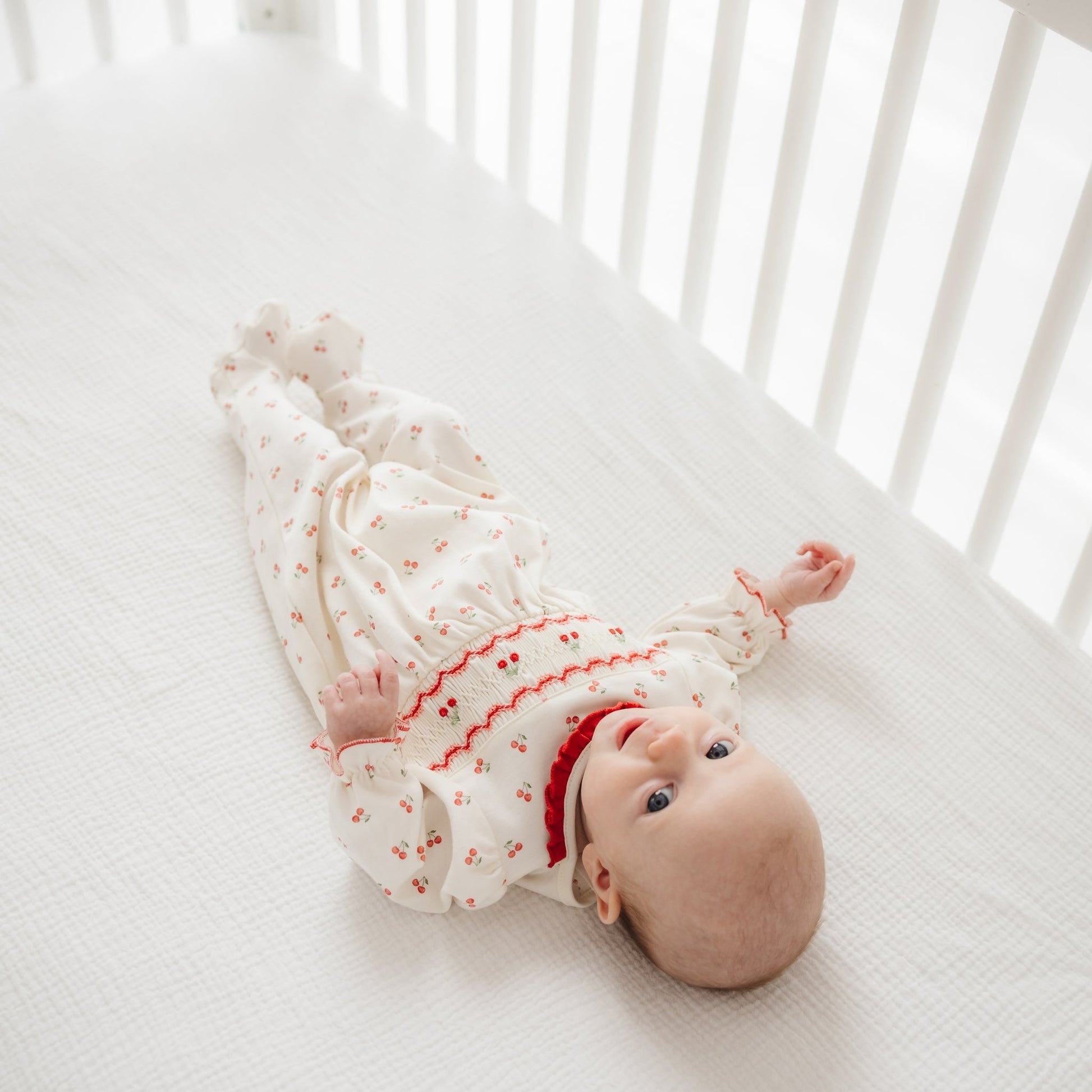 Cherry Grove Smocked Footie - Magnolia BabyFootie