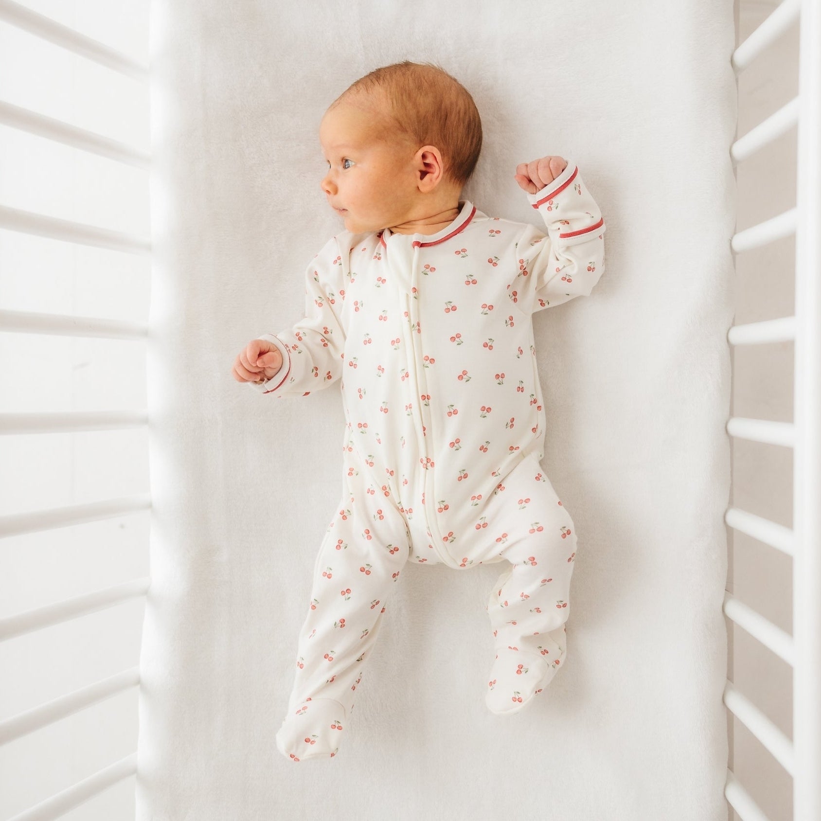 Cherry Grove Zip Footie - Magnolia BabyFootie