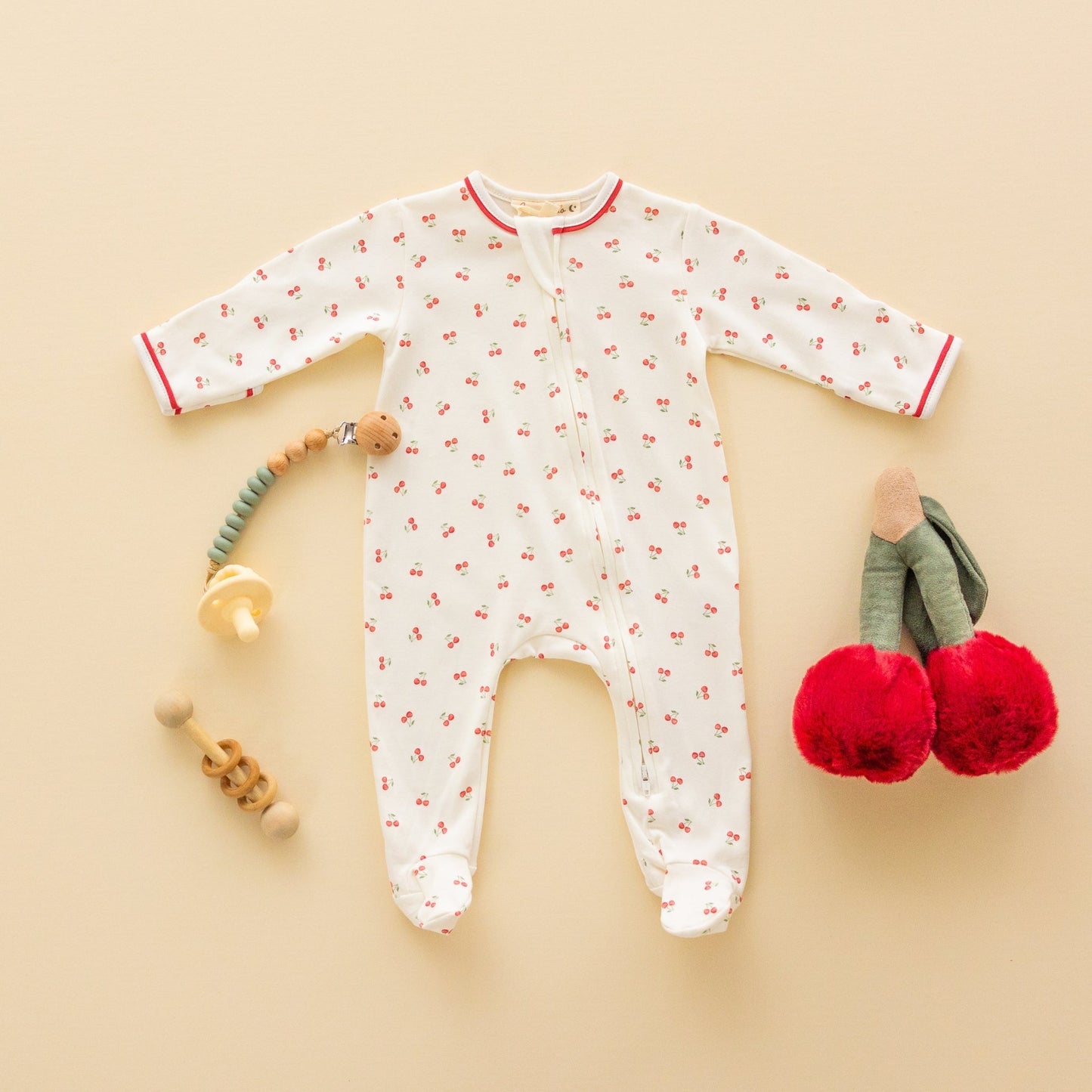 Cherry Grove Zip Footie - Magnolia BabyFootie