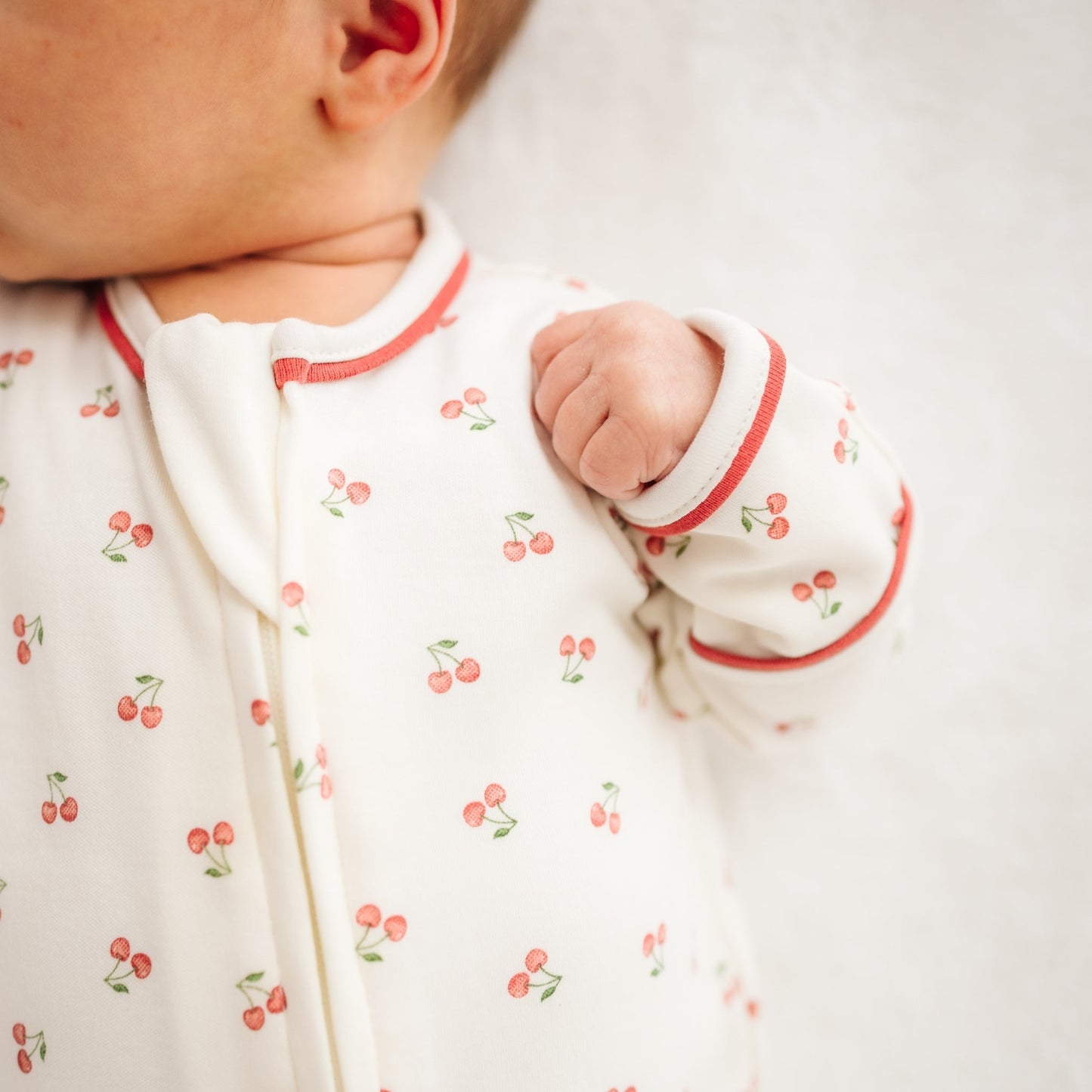 Cherry Grove Zip Footie - Magnolia BabyFootie