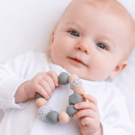 Chewable Teething Ring - Sage Green - Magnolia BabyTeether