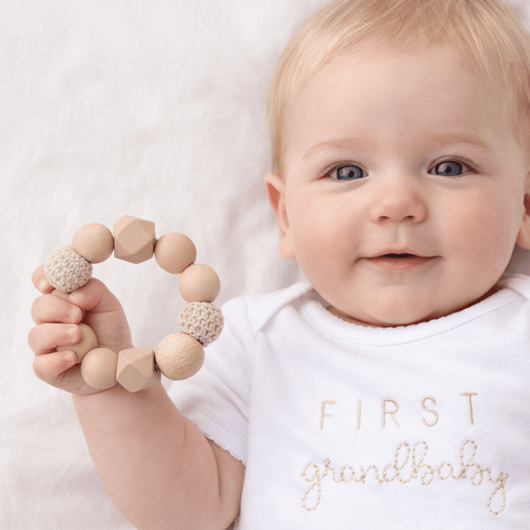Chewable Teething Ring - Tan - Magnolia BabyTeether