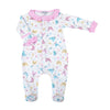 Chickadees Ruffle Footie - Magnolia BabyFootie