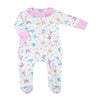 Chickadees Ruffle Zip Footie - Magnolia BabyFootie