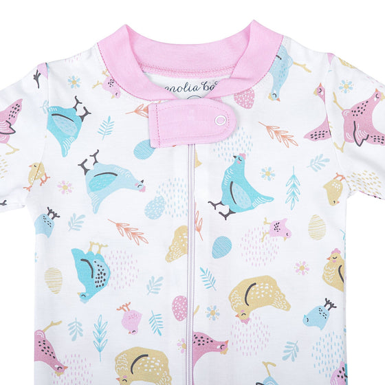 Chickadees Zip Pajamas - Magnolia BabyZipper Pajamas