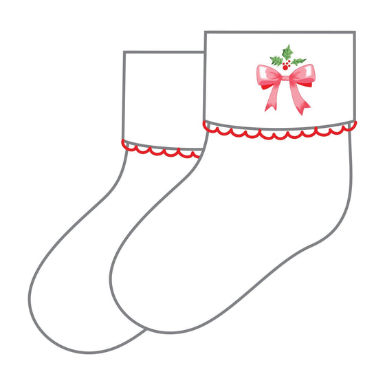 Chloe's Classics Embroidered Socks - Magnolia BabySocks