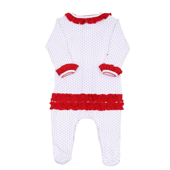 Chloe's Classics Scattered Ruffle Footie - Magnolia BabyFootie