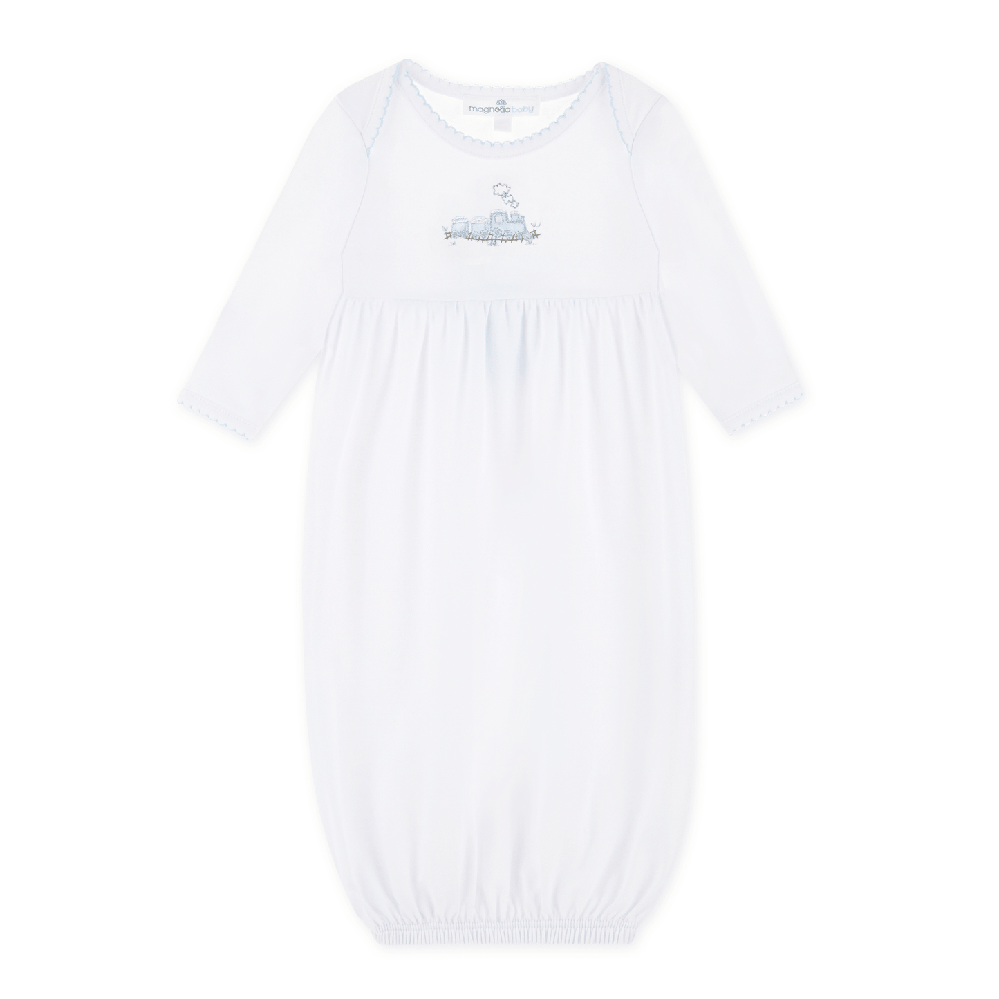 Choo Choo Train Gathered Gown - Magnolia BabyGown