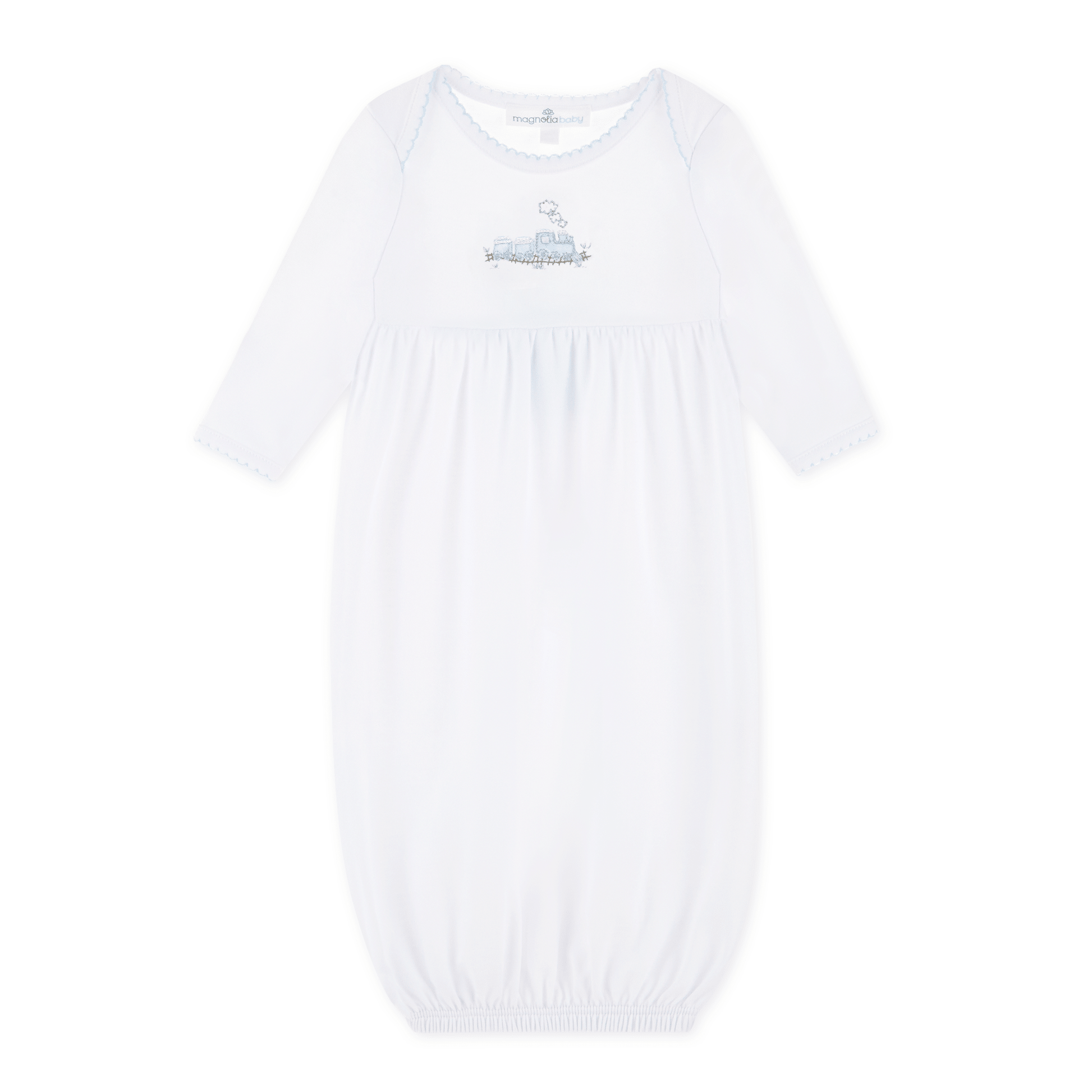 Choo Choo Train Gathered Gown - Magnolia BabyGown