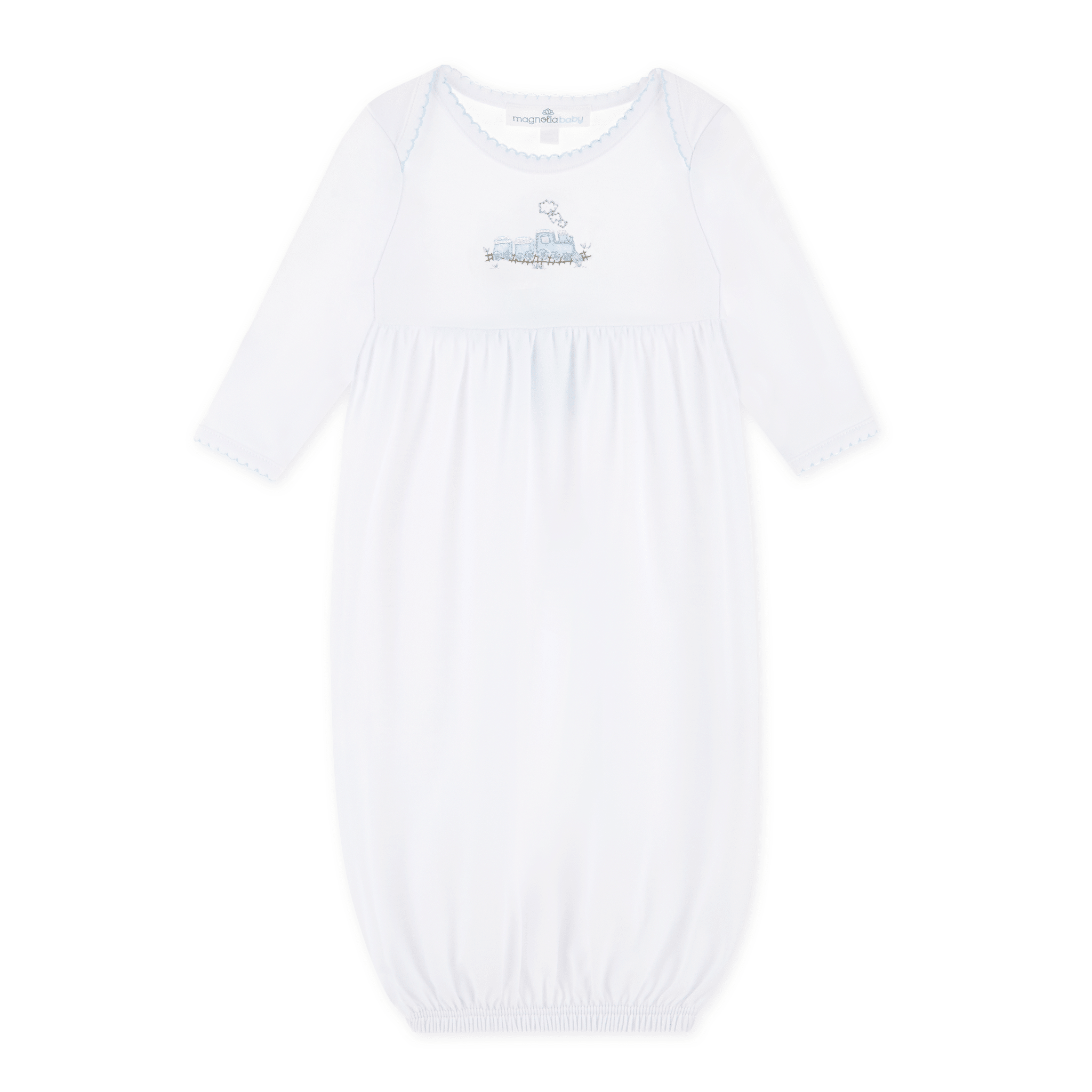 Choo Choo Train Gathered Gown - Magnolia BabyGown