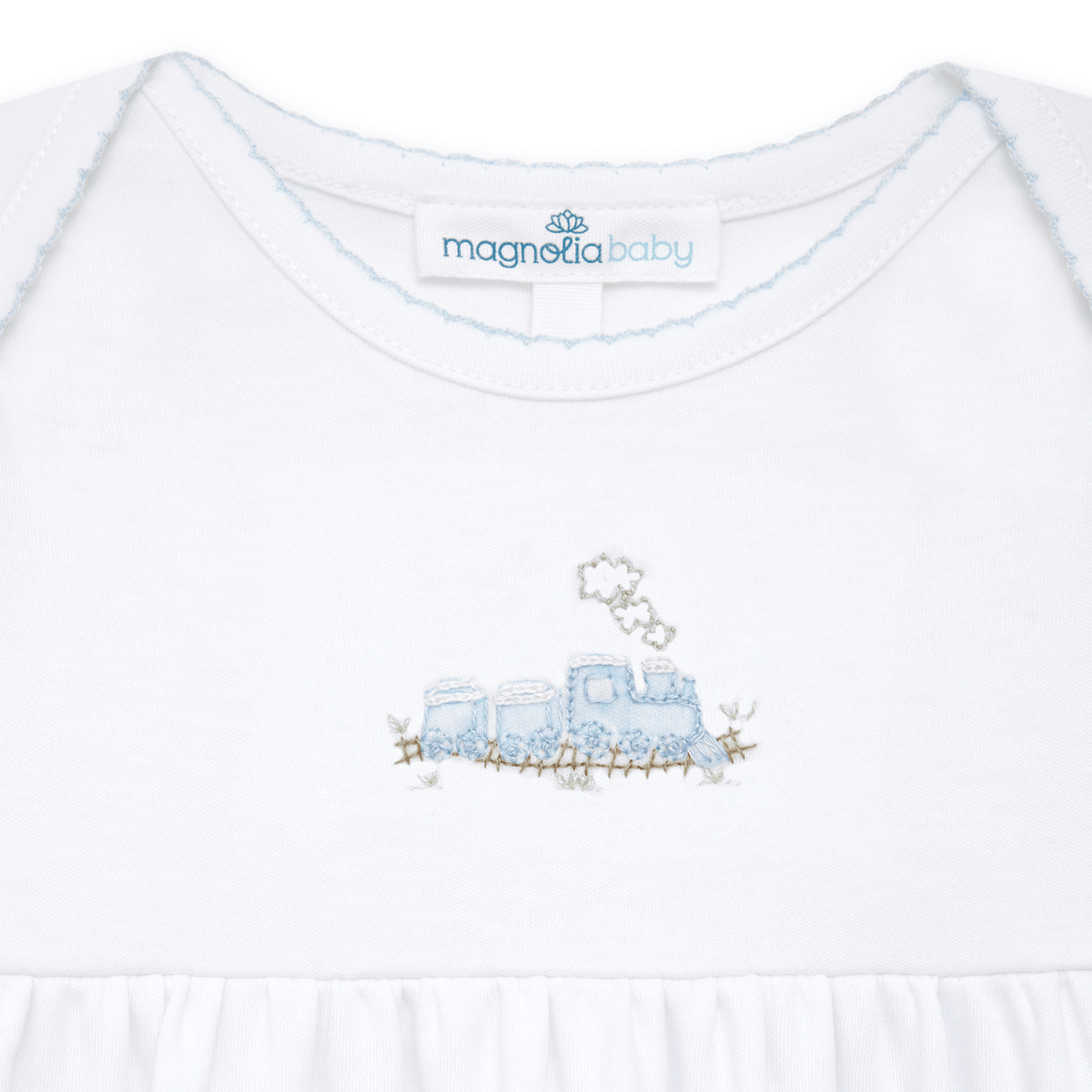 Choo Choo Train Gathered Gown - Magnolia BabyGown