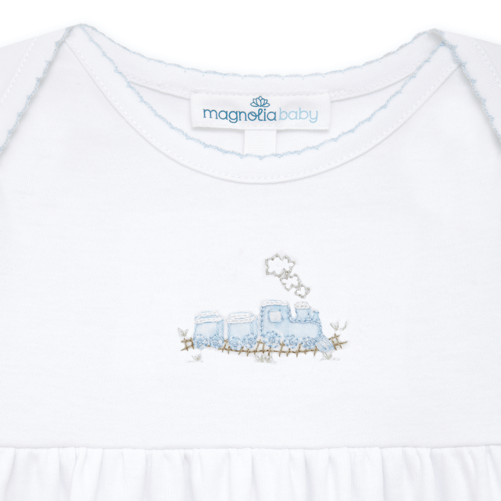 Choo Choo Train Gathered Gown - Magnolia BabyGown