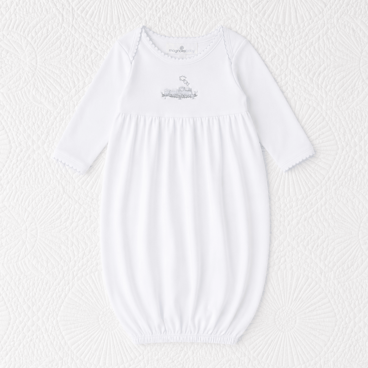 Choo Choo Train Gathered Gown - Magnolia BabyGown