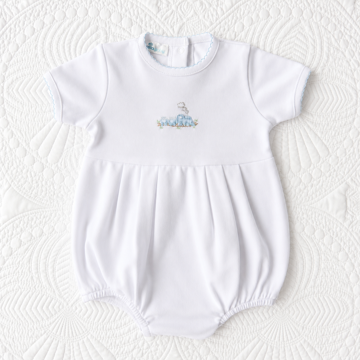 Choo Choo Train Hand-Embroidered Bubble