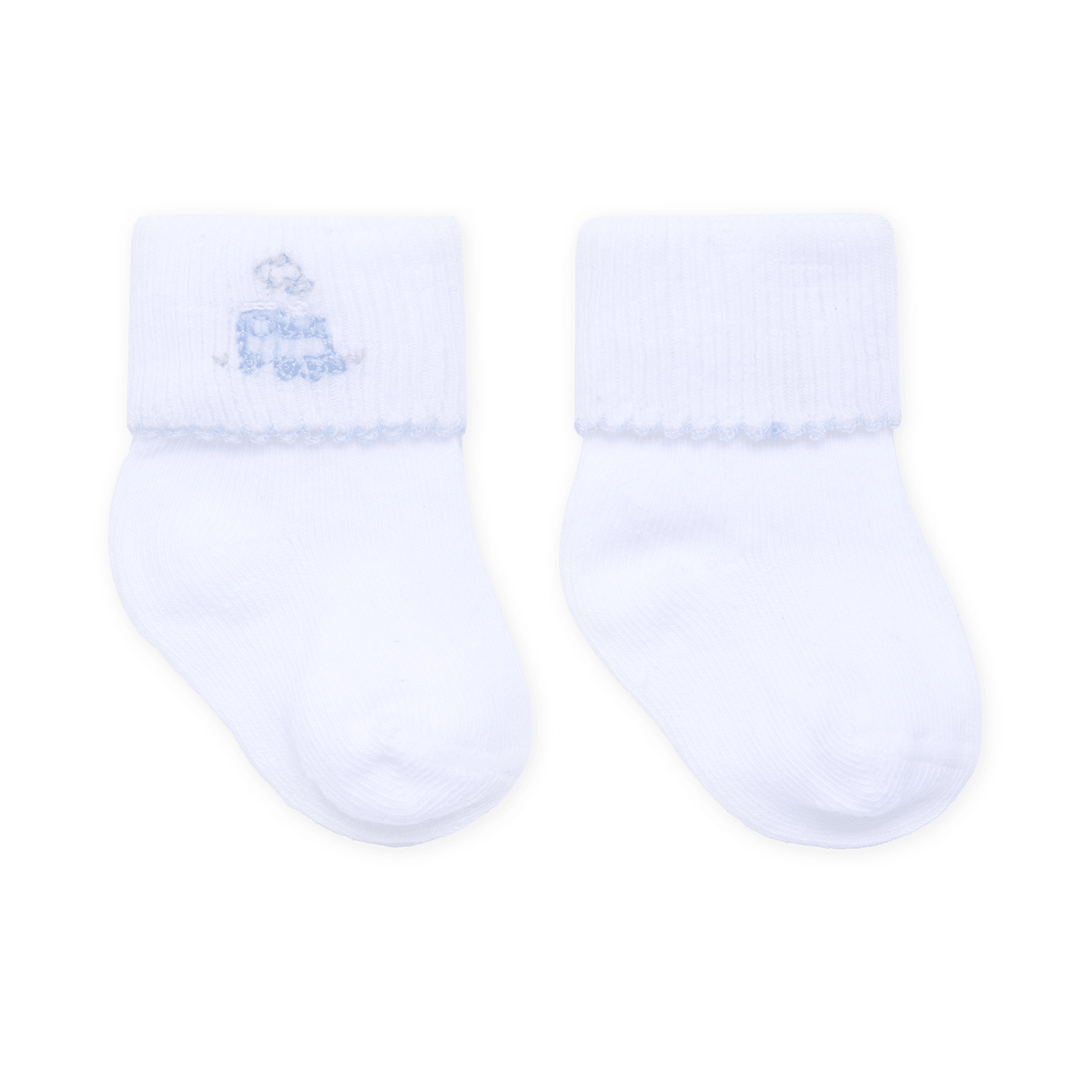 Choo Choo Train Hand Embroidered Socks - Magnolia BabySocks