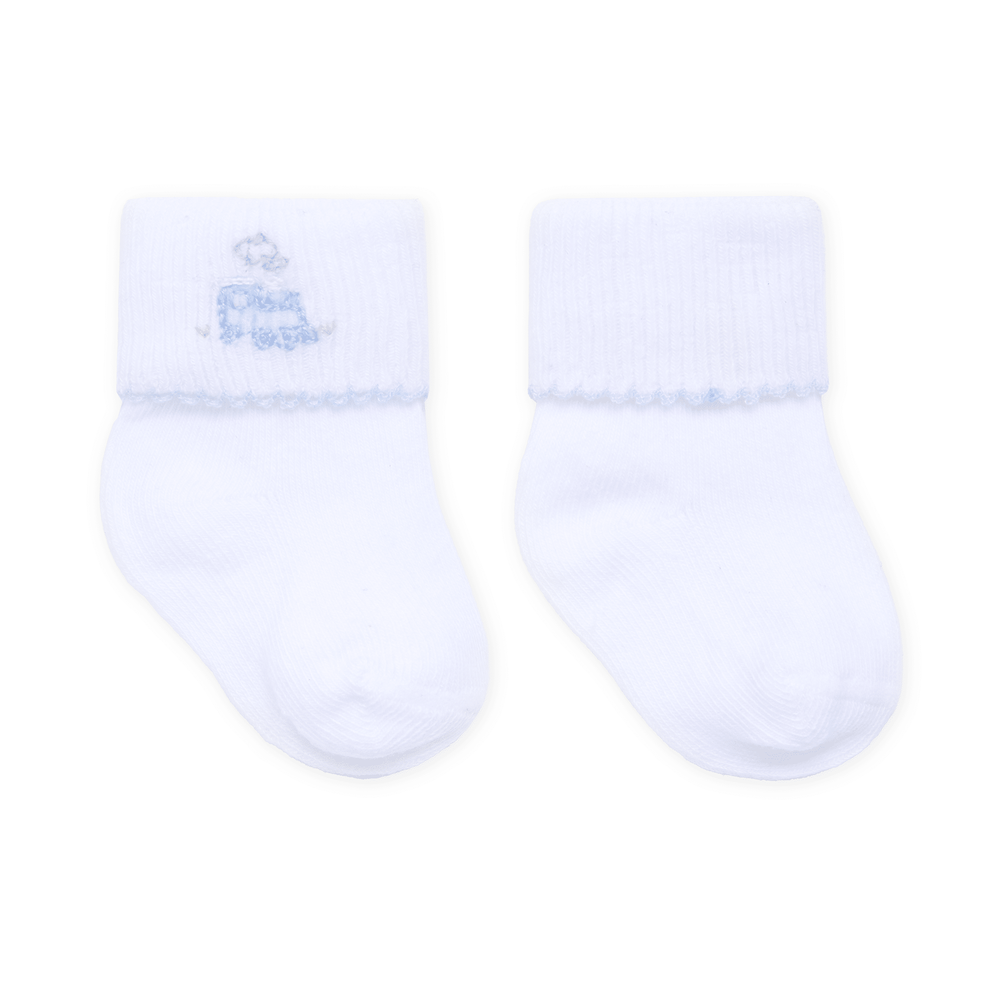 Choo Choo Train Hand Embroidered Socks - Magnolia BabySocks