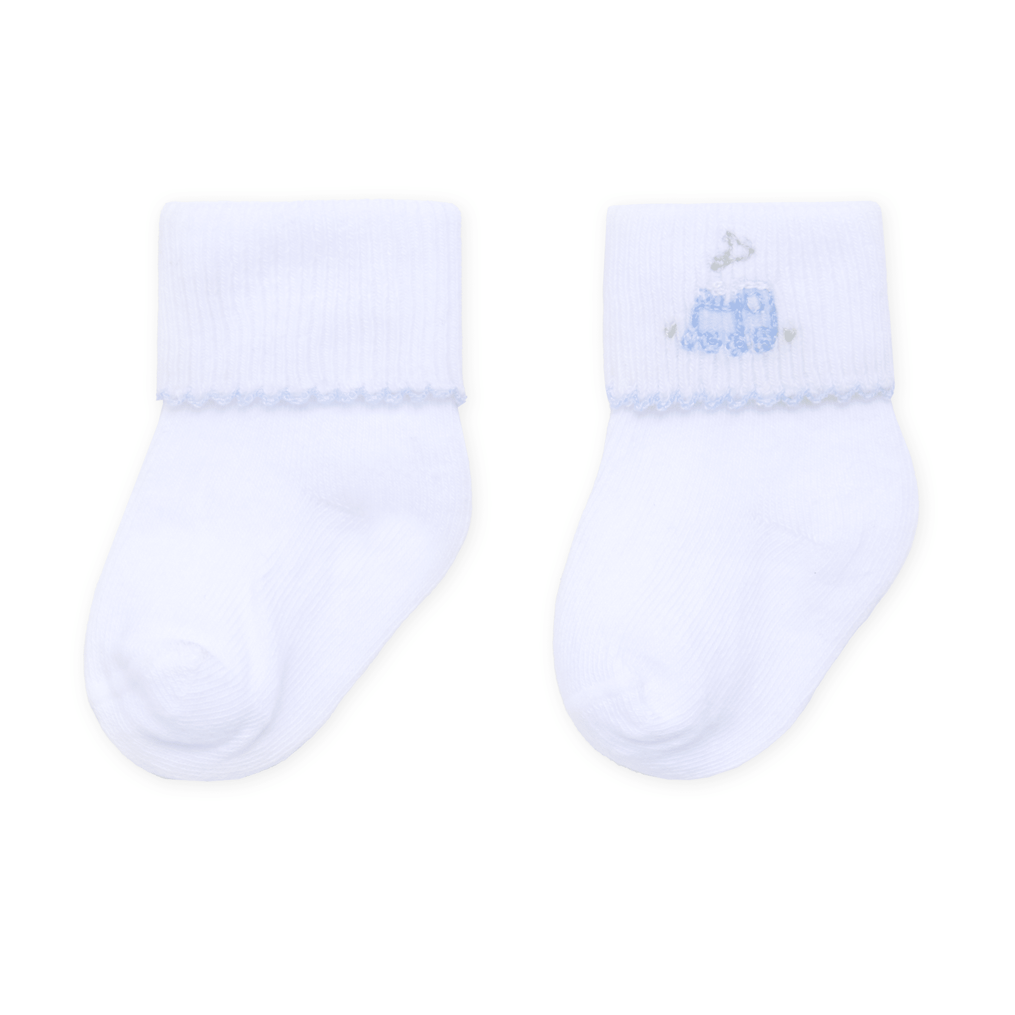 Choo Choo Train Hand Embroidered Socks - Magnolia BabySocks