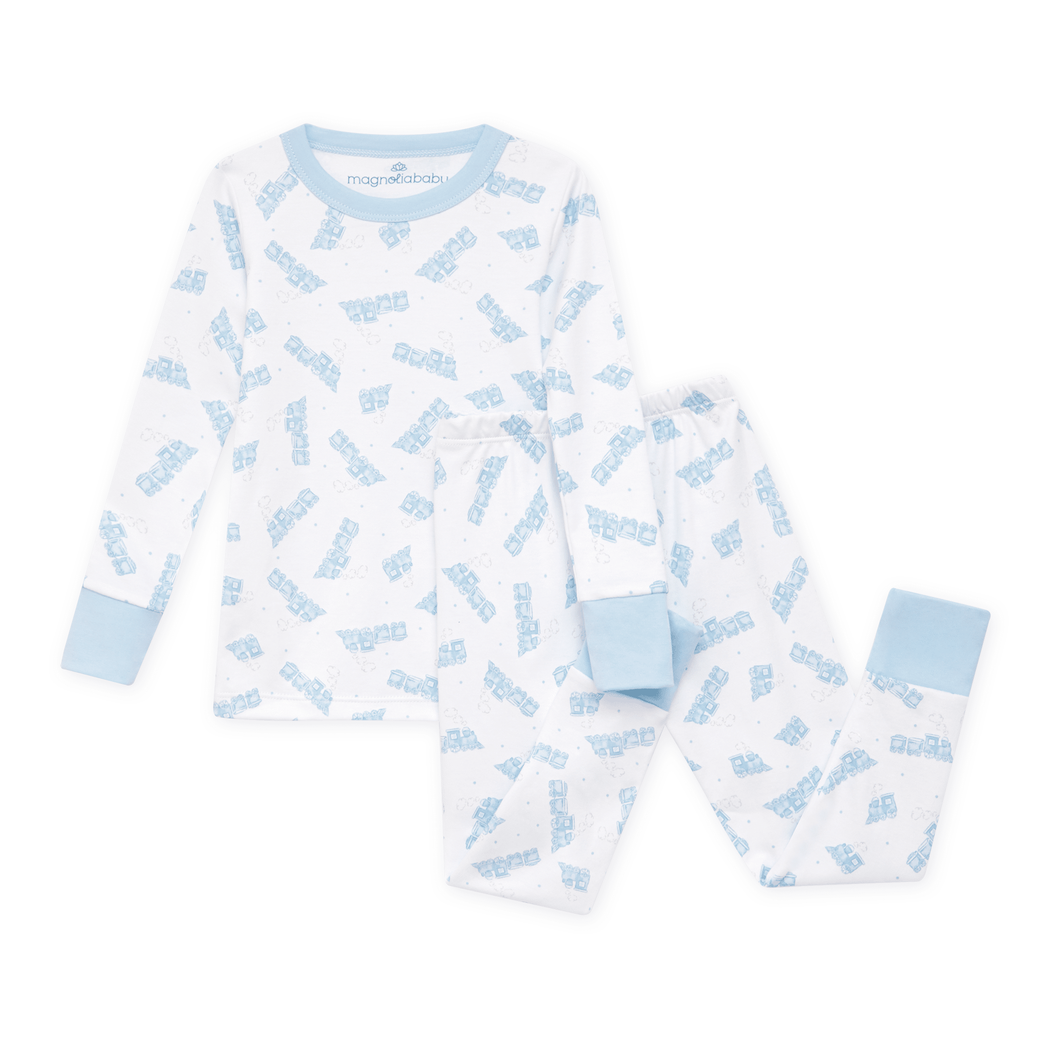 Choo Choo Train Long Pajamas - Magnolia BabyLong Pajamas