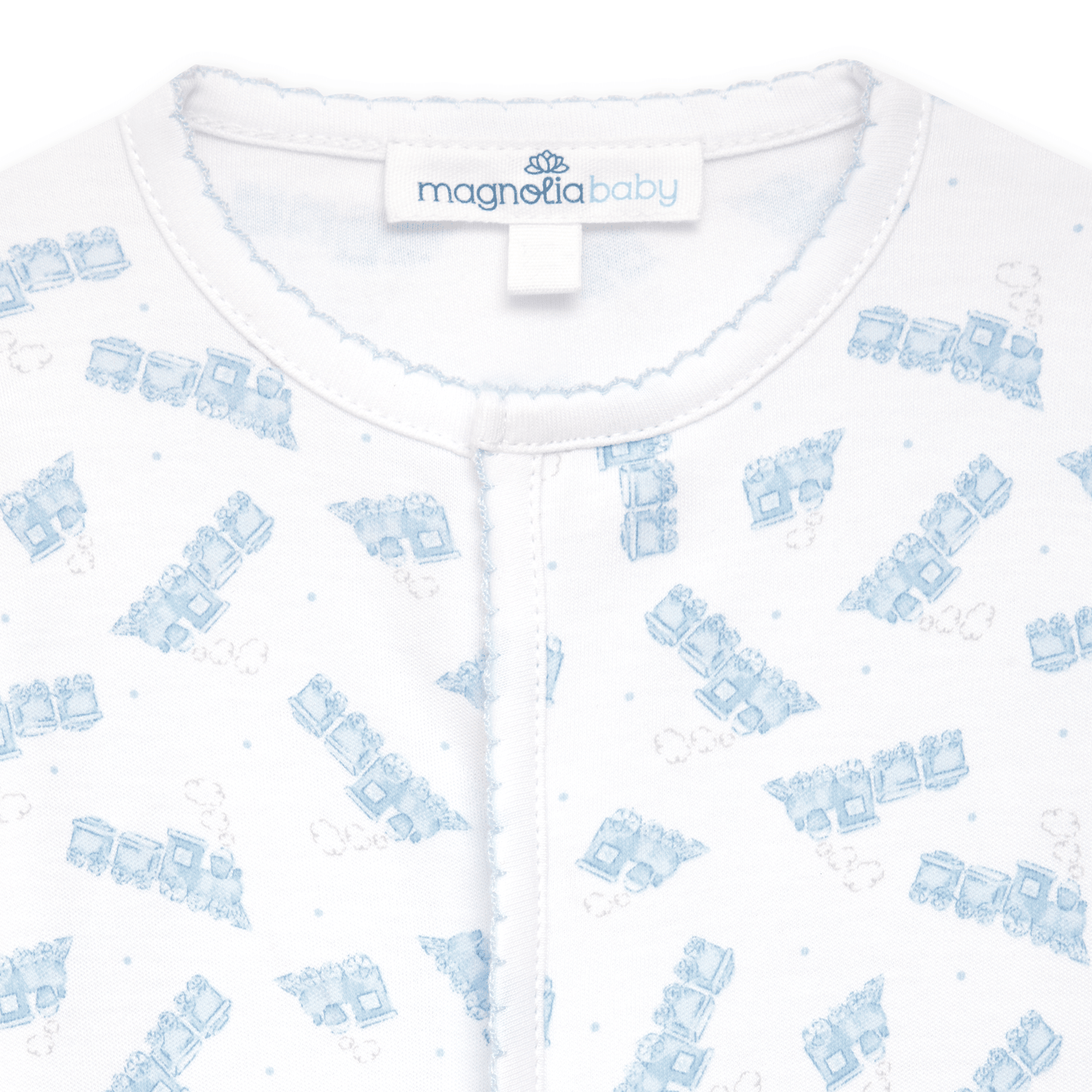 Choo Choo Train Print Footie - Magnolia BabyFootie