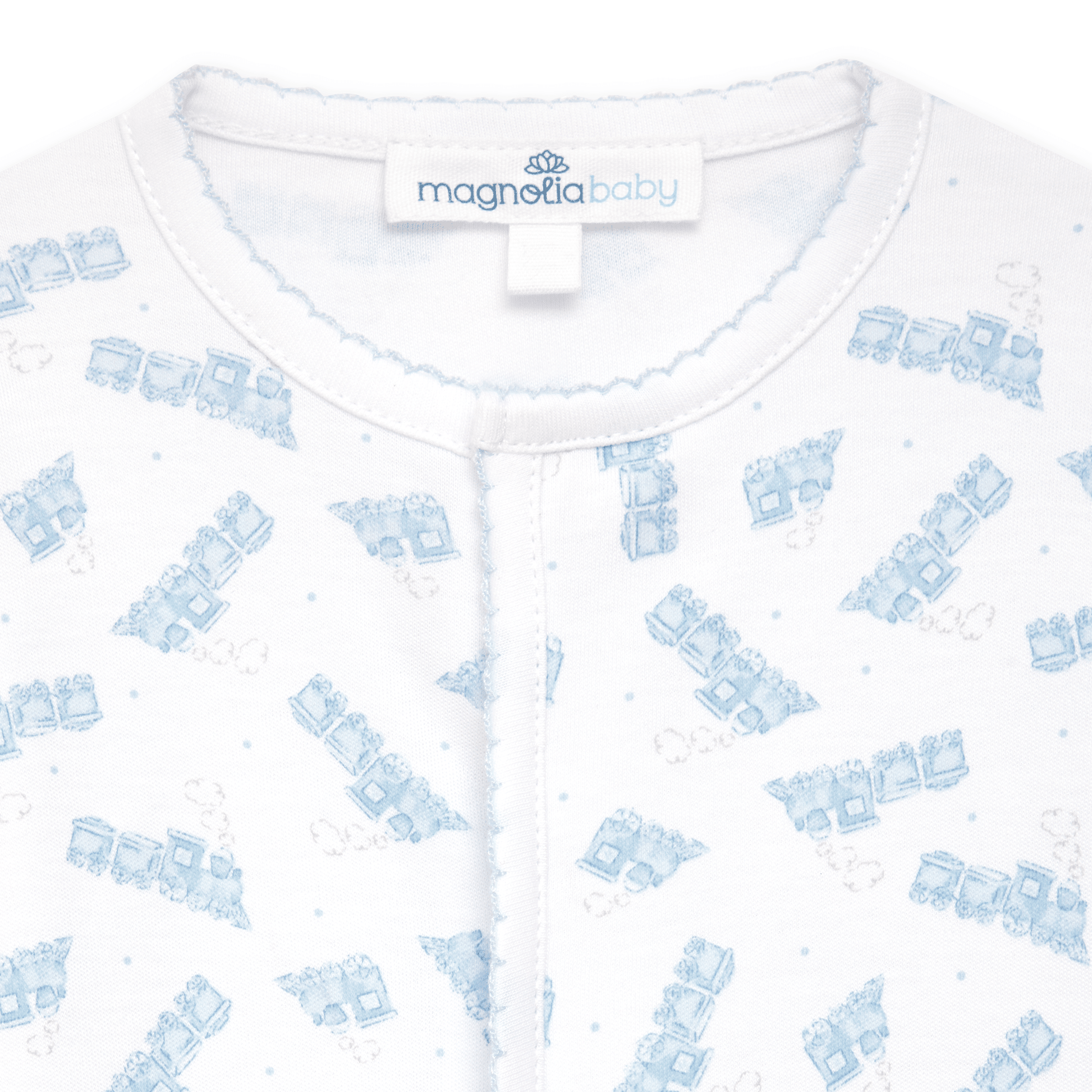 Choo Choo Train Print Footie - Magnolia BabyFootie