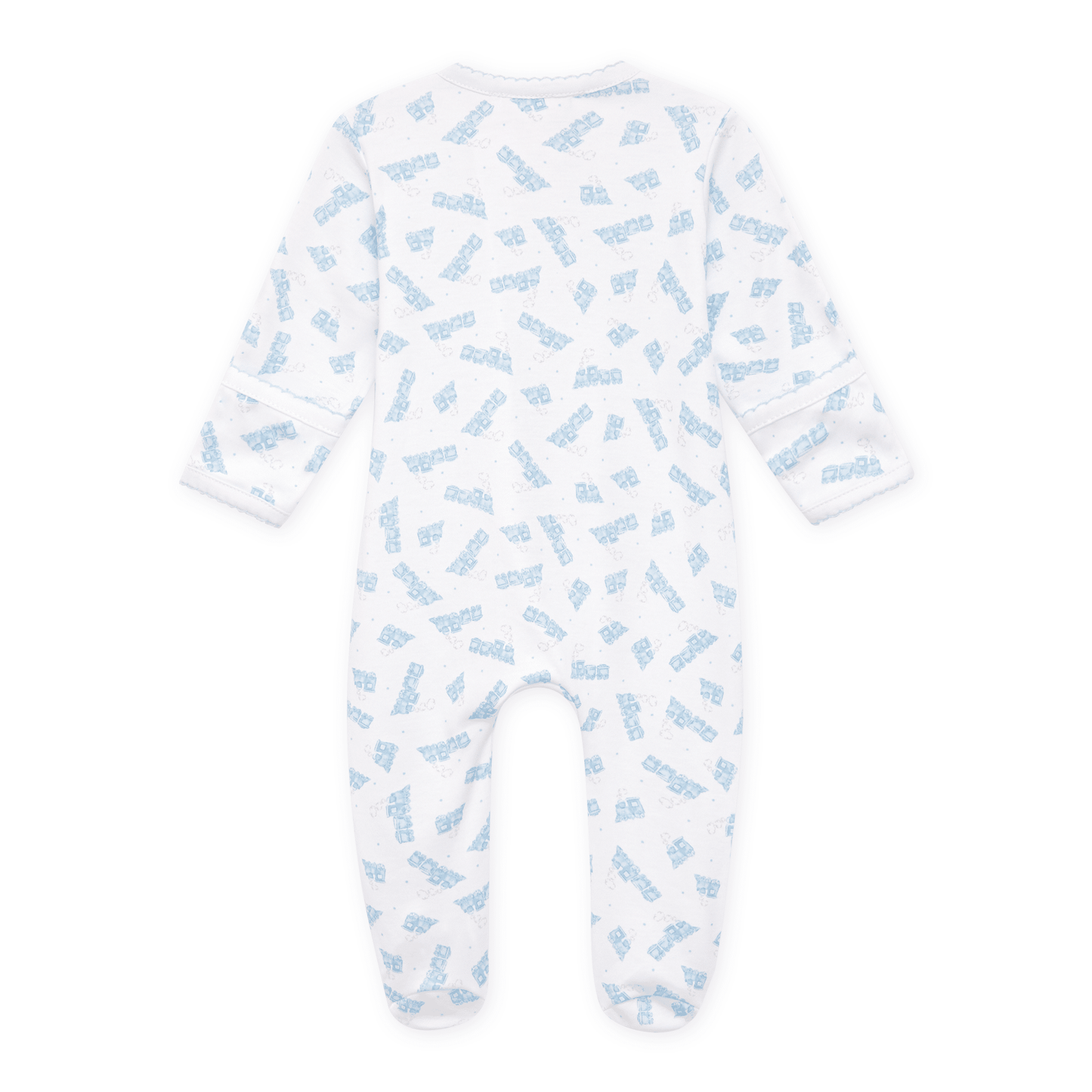 Choo Choo Train Print Zip Footie - Magnolia BabyFootie