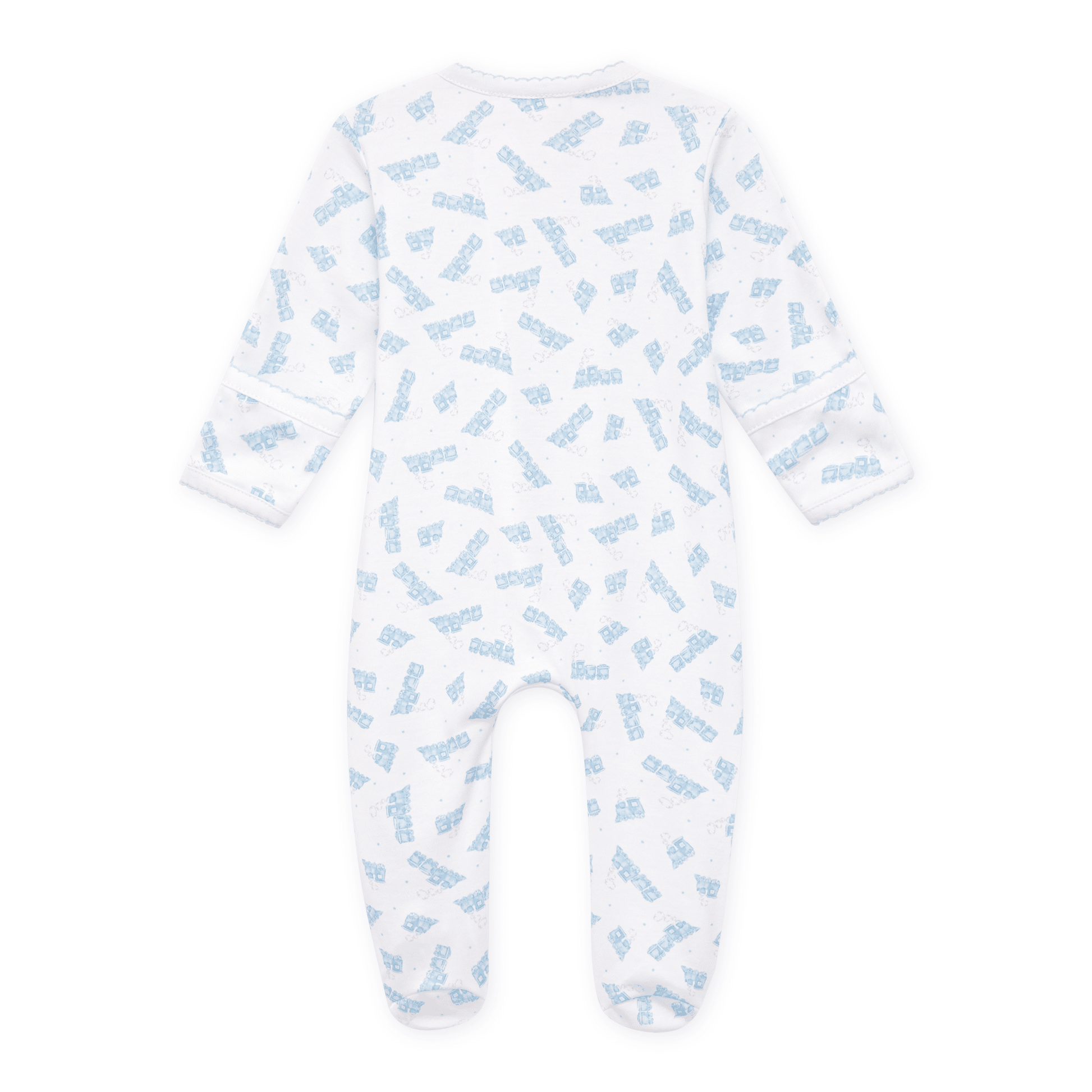 Choo Choo Train Print Zip Footie - Magnolia BabyFootie