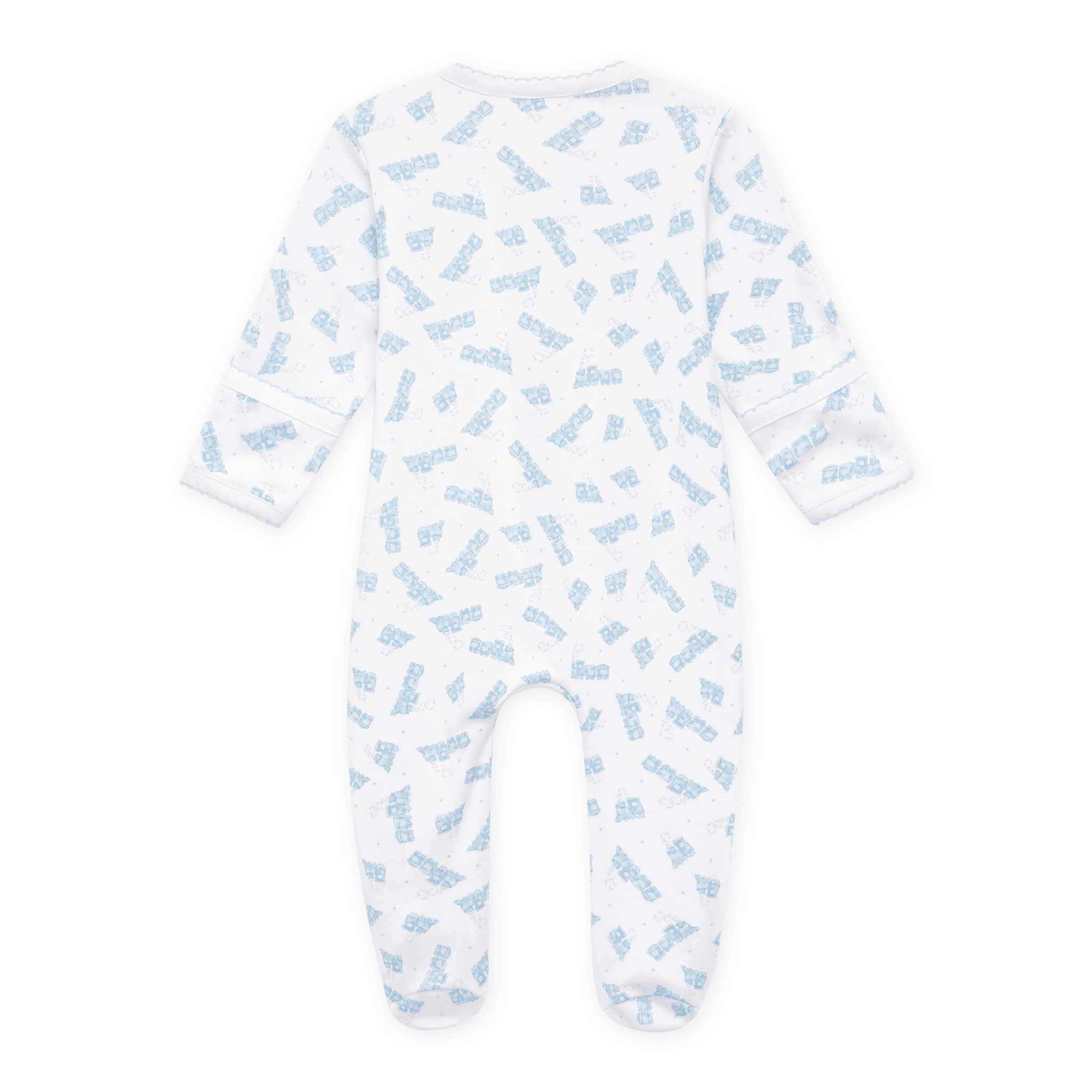 Choo Choo Train Print Zip Footie - Magnolia BabyFootie