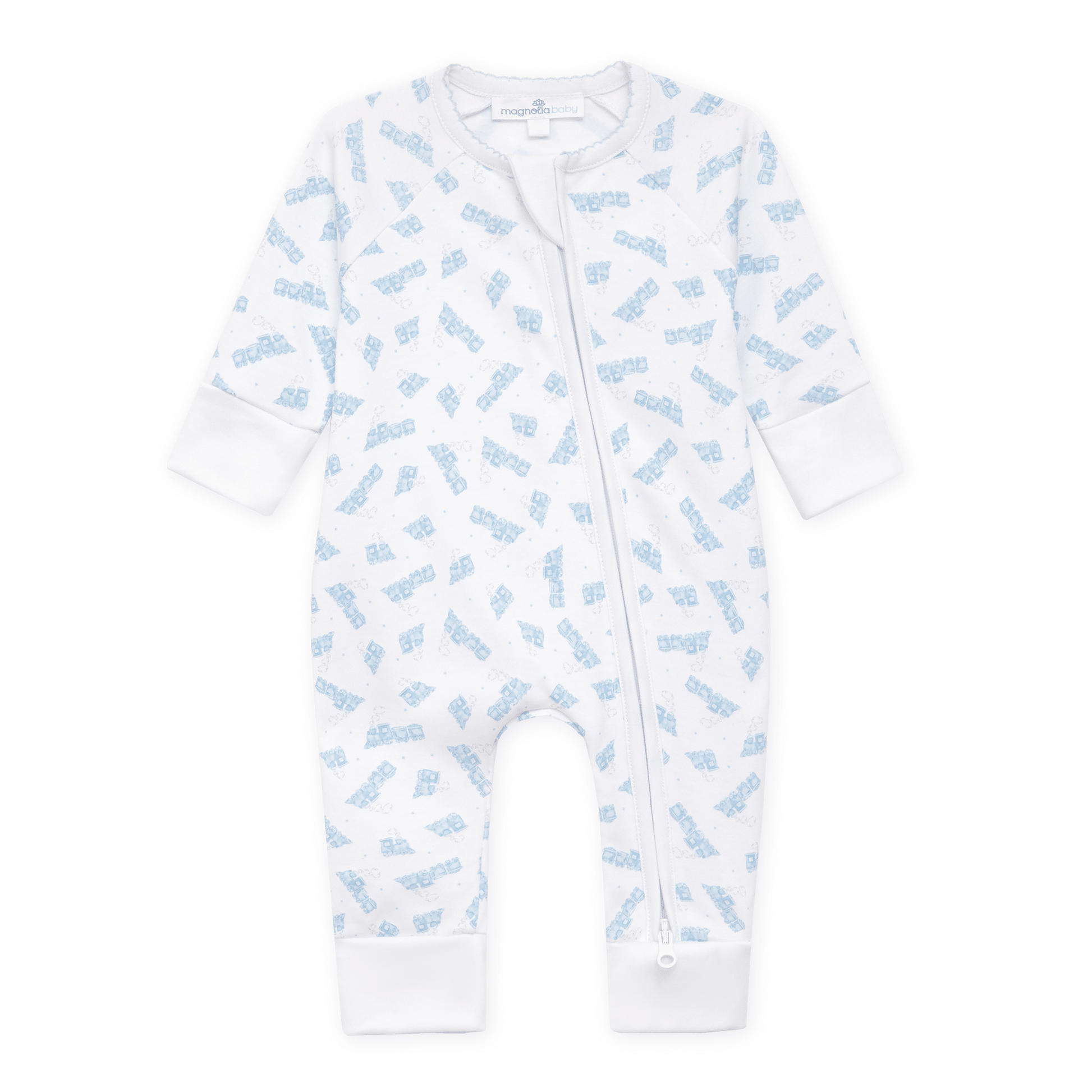Choo Choo Train Print Zip Playsuit - Magnolia BabyPlaysuit