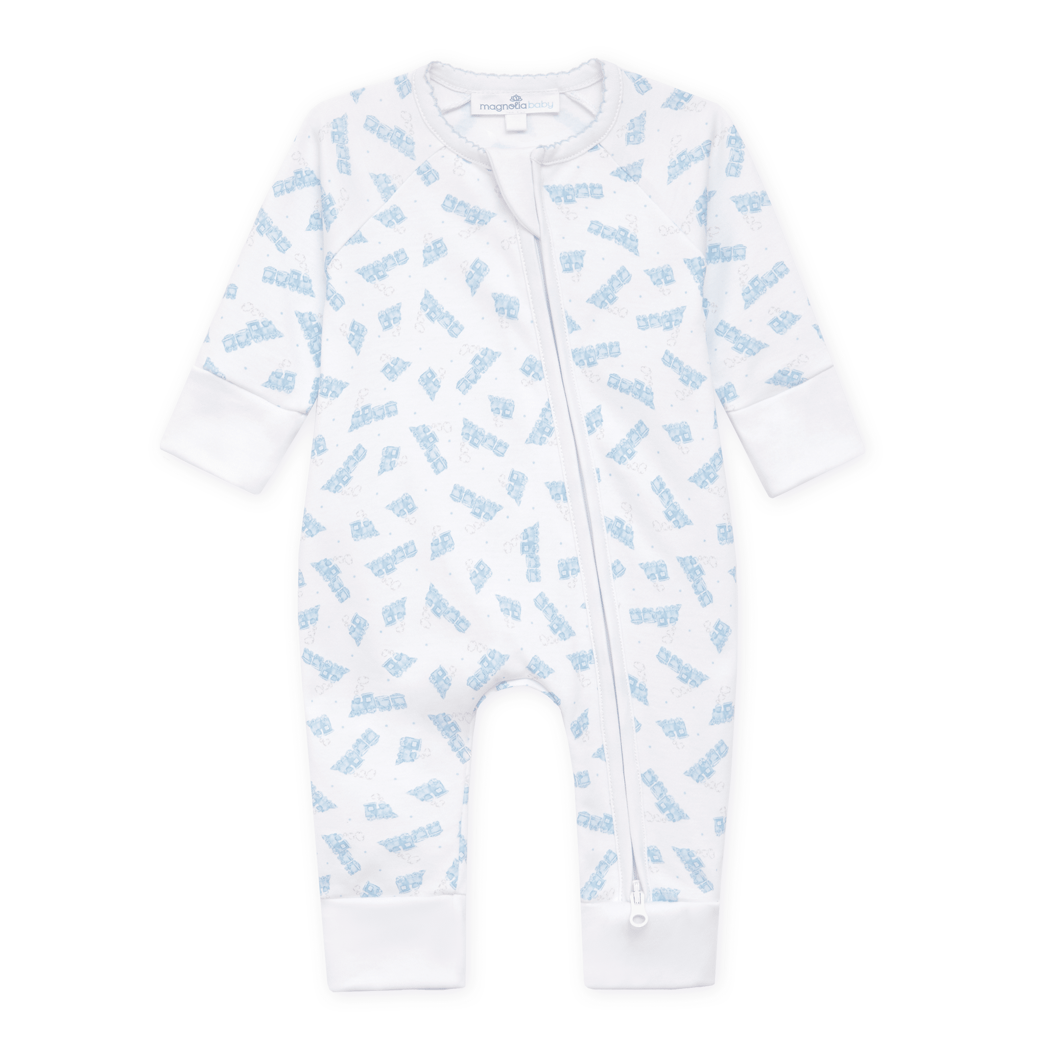 Choo Choo Train Print Zip Playsuit - Magnolia BabyPlaysuit