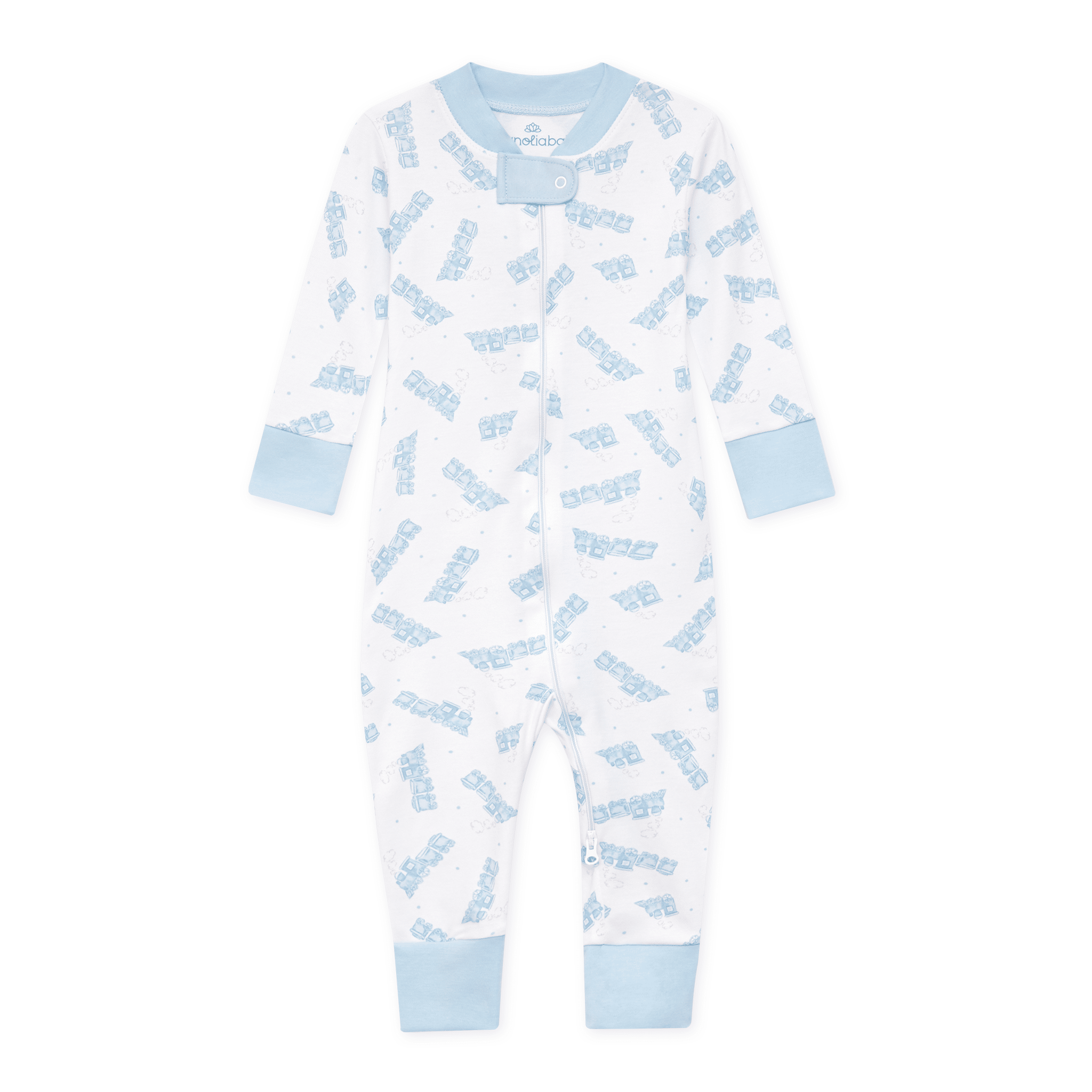 Choo Choo Train Zip Pajamas - Magnolia BabyZipper Pajamas