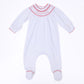 Chris Classics Boy Bishop Footie - White Red - Magnolia BabyFootie