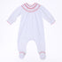 Chris Classics Boy Bishop Footie - White Red - Magnolia BabyFootie