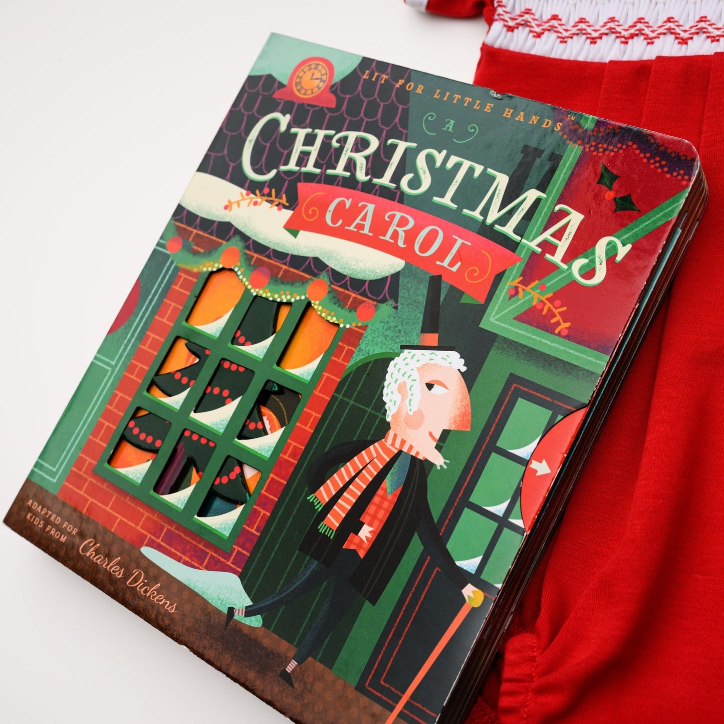 Chris Classics Smocked Bubble with Christmas Carol Book and Holiday Rattle Set - Magnolia BabyGift Set