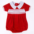 Chris Classics Smocked Short Sleeve Boy Bubble - Red - Magnolia BabyBubble