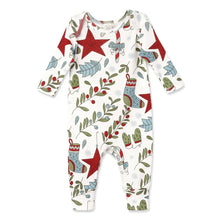  Christmas Fancy Henley Romper - Magnolia BabyPlaysuit
