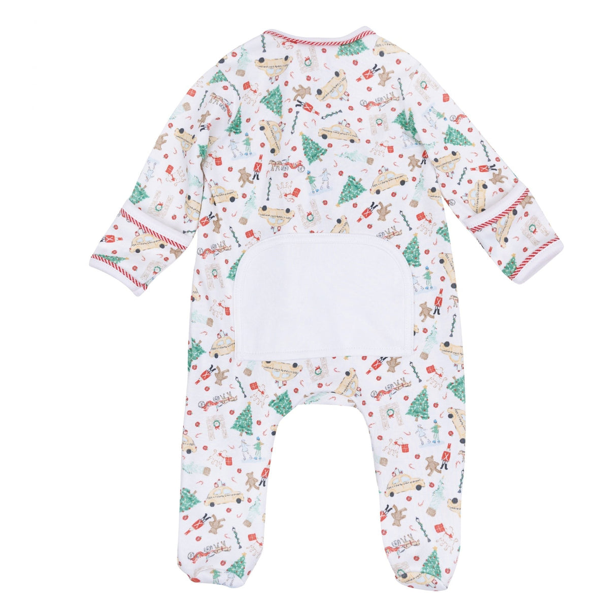 Magnolia Baby_Christmas in the City Print Zip Footie_5