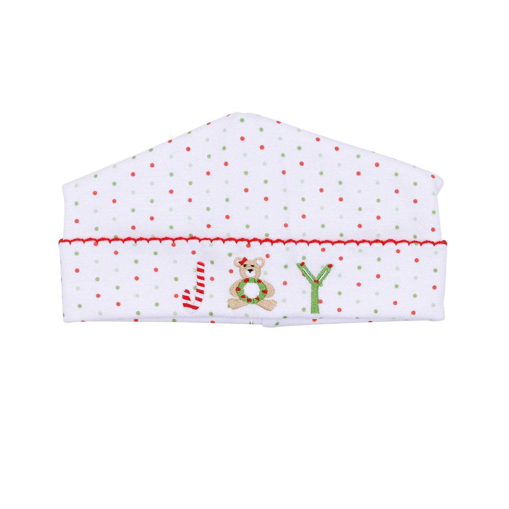 Christmas Joy Classics Embroidered Hat - Red Girl - Magnolia BabyHat