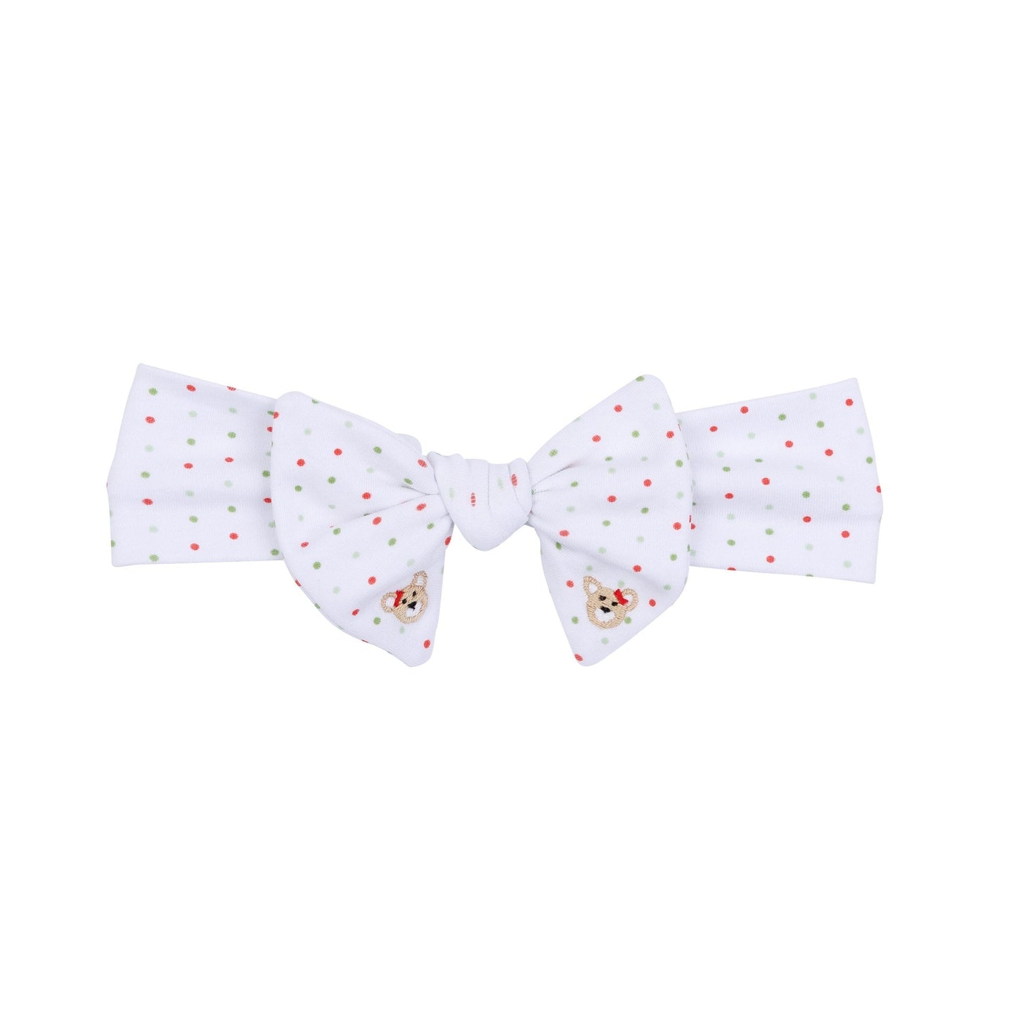 Christmas Joy Classics Embroidered Headband - Red Girl - Magnolia BabyHeadband