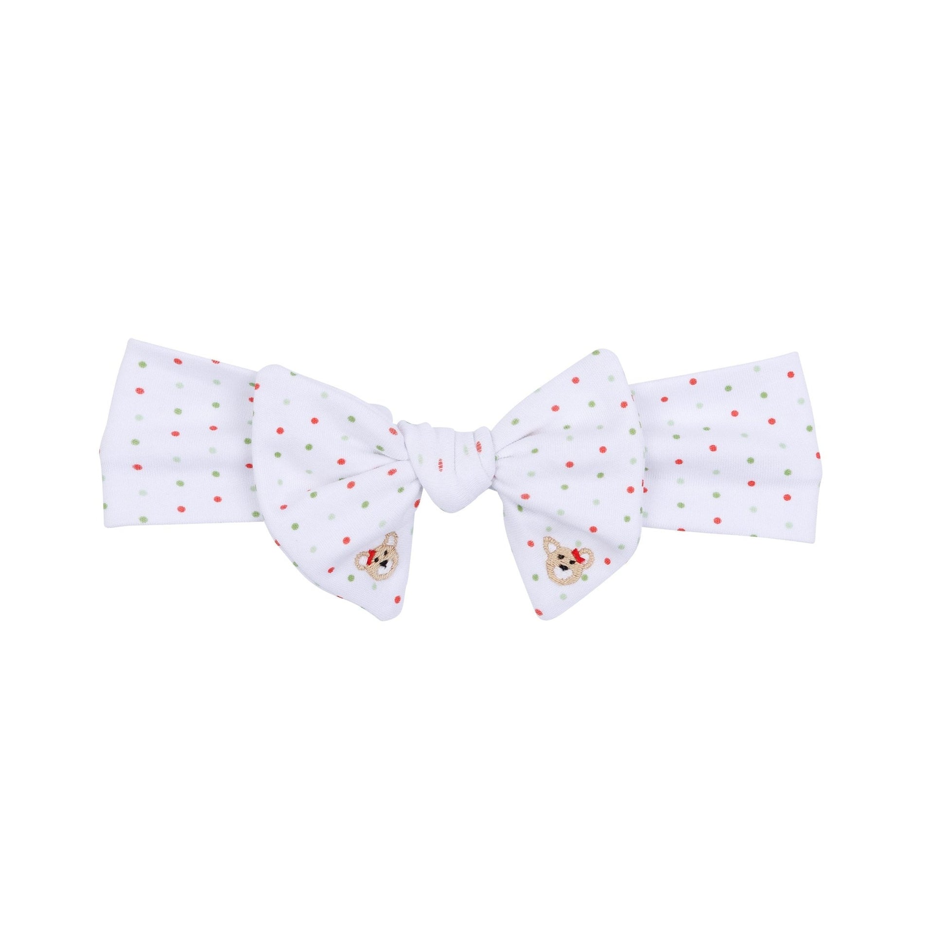 Christmas Joy Classics Embroidered Headband - Red Girl - Magnolia BabyHeadband