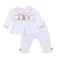 Christmas Joy Classics Smocked 2pc Pant Set - Red Girl - Magnolia Baby2pc Pant Set