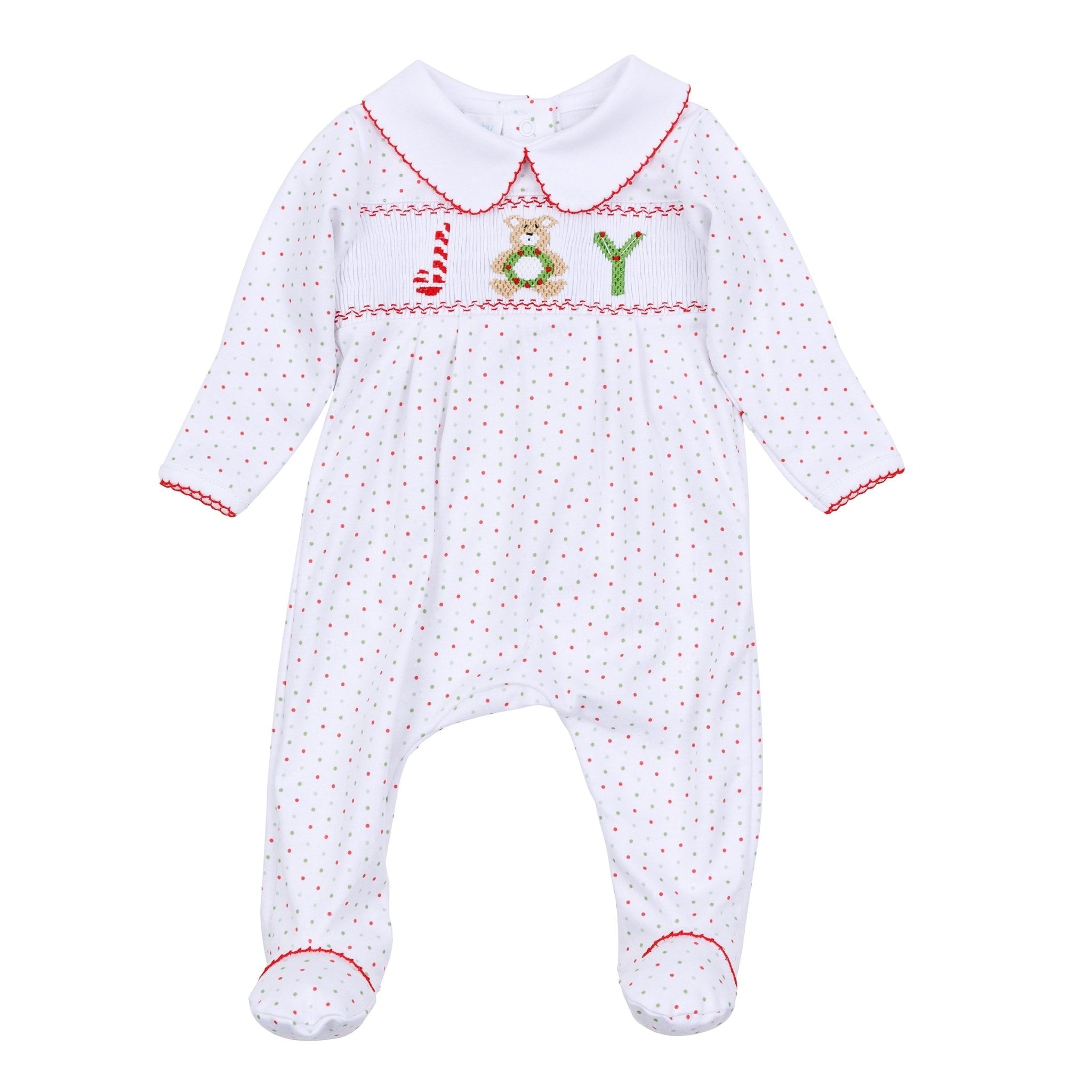Christmas Joy Classics Smocked Footie - Red Boy - Magnolia BabyFootie