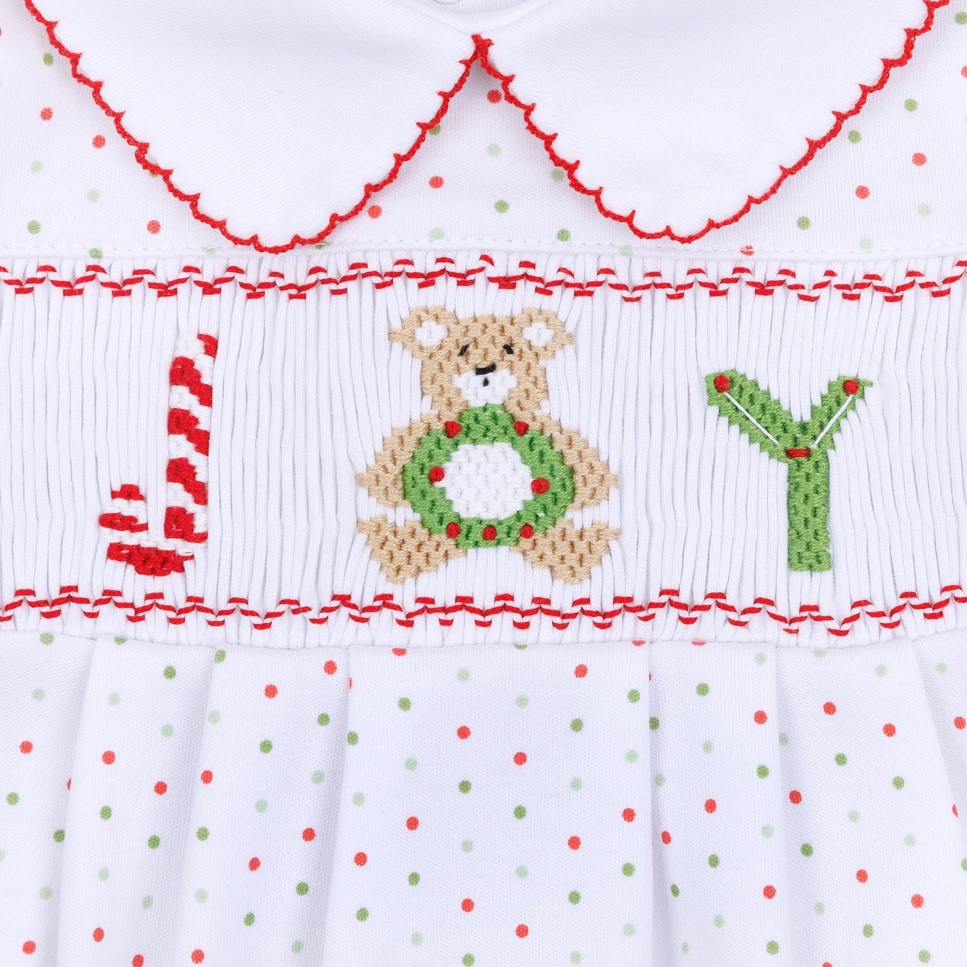 Christmas Joy Classics Smocked Footie - Red Boy - Magnolia BabyFootie