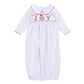Christmas Joy Classics Smocked Gathered Gown - Red Girl - Magnolia BabyGown