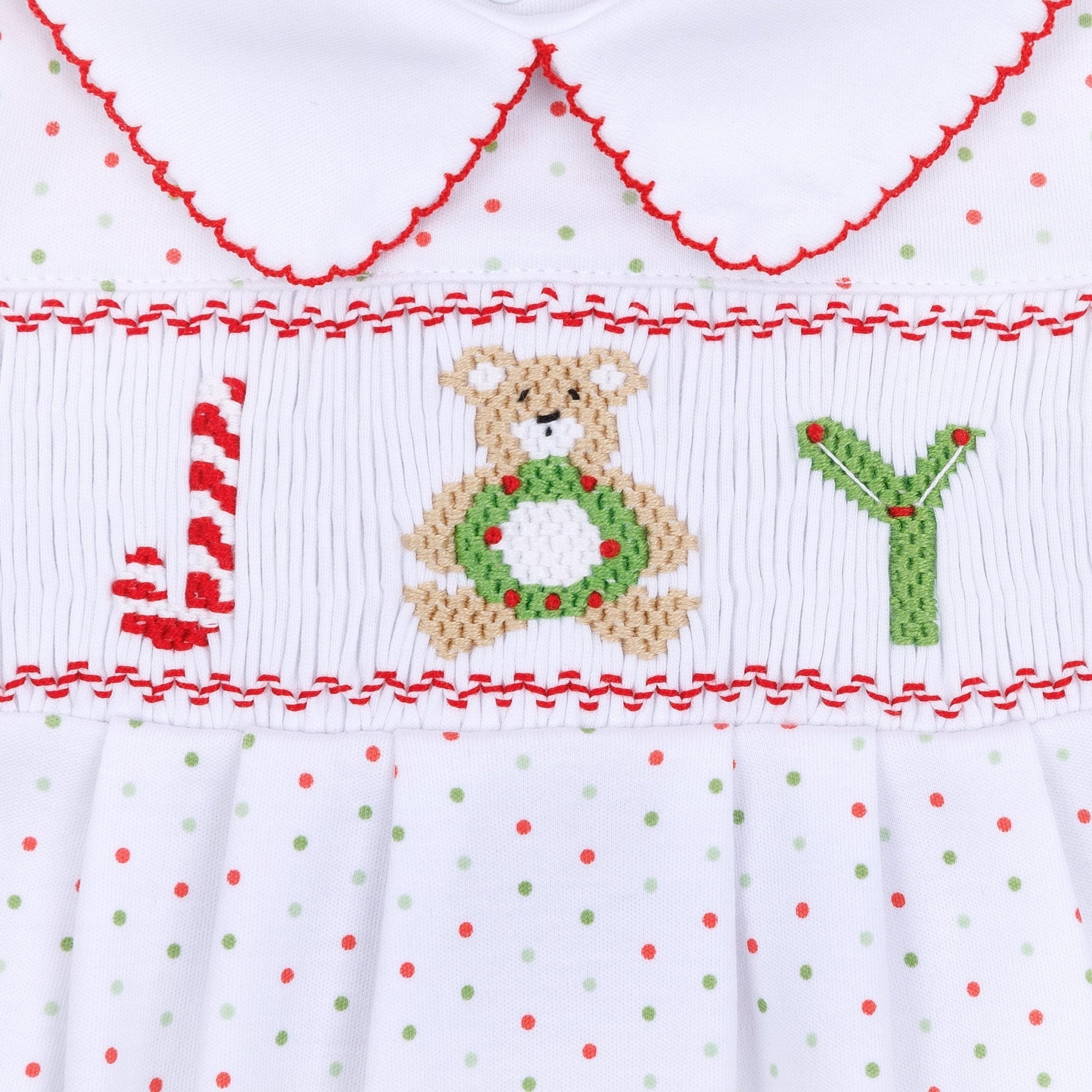 Christmas Joy Classics Smocked Long Sleeve Bubble - Red Boy - Magnolia BabyBubble