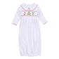 Christmas Joy Classics Smocked Pleated Gown - Red Boy - Magnolia BabyGown