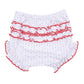Christmas Joy Classics Smocked Ruffle Long Sleeve Diaper Cover Set - Red Girl - Magnolia BabyDiaper Cover
