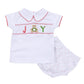 Christmas Joy Classics Smocked Short Sleeve Diaper Cover Set - Red Boy - Magnolia BabyDiaper Cover