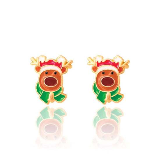 Christmas Reindeer Magic Cutie Stud Earrings - Magnolia BabyEarrings