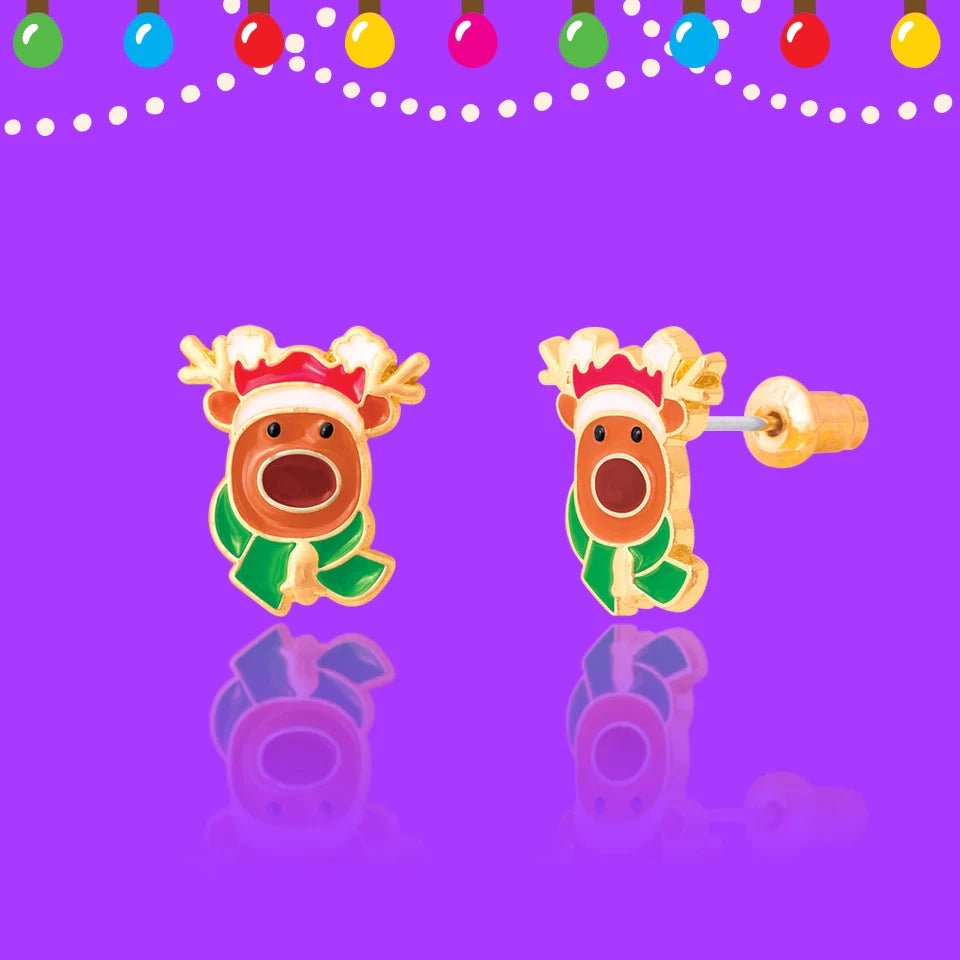 Christmas Reindeer Magic Cutie Stud Earrings - Magnolia BabyEarrings